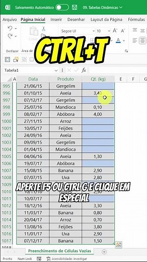 DESCUBRA AGORA: Como CLEITINHO PREENCHE mais de 10 MIL CÉLULAS VAZIAS com ZERO no EXCEL! #excel