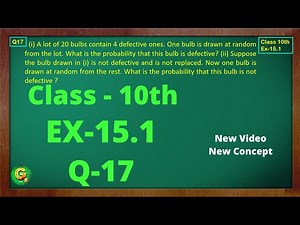 Ex 15.1 Q17 Class10 | Probability | Exercise 15.1 | Class10 Math | Class10 Ex 15.1 Q17 | Green Board