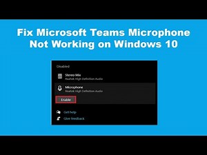 Fix Microsoft Teams Microphone Not Working on Windows 10