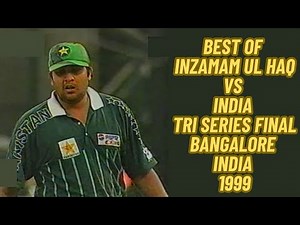 Best of Inzamam ul Haq vs India | Tri Series Final at Bangalore | Match Winning 91 Runs Highlights |