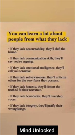 What People Lack Reveals Who They Truly Are
