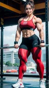 AI LookBook Muscle Girl | Girl Flexing Biceps | Female Biceps #fitness