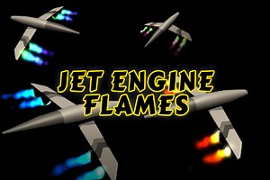 Jet Engine Flames VFX and A JET | VFX Particles | Unity Asset Store