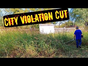 😱 WAIST HIGH GRASS CUT USING A WEEDEATER 😱 OVERGROWN! CITY VIOLATION CUT