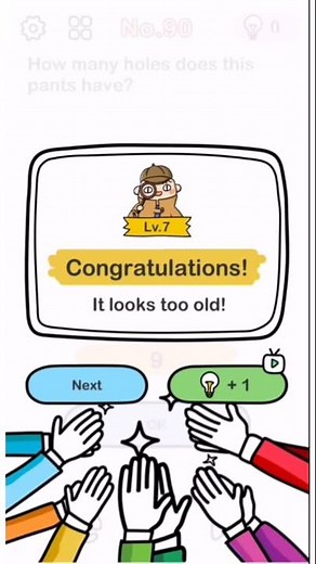 Brain Out Level 90 How many holes does this pants have Walkthrough Solution