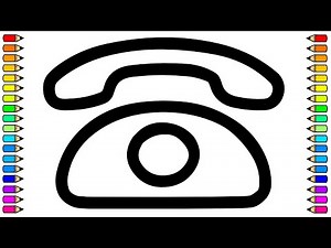 Cómo dibujar un TELÉFONO 📞📞 / Dibujo de TELÉFONO paso a paso / Dibujos para niños