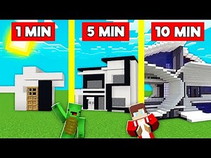 MODERN HOUSE Build Battle Challenge In Minecraft - NOOB VS PRO - Maizen Mizen Mazien Parody