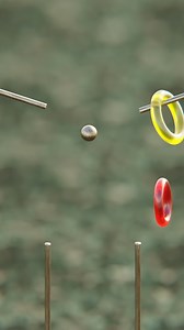 Soft colorful jelly rings overcome sphere obstacle | 3DRstudio