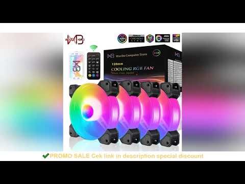 Wovibo 120mm Cooling Fan RGB Ventilador Cooler 6PIN Mute PC for Computer Case Chassis DIY Adjust Coo