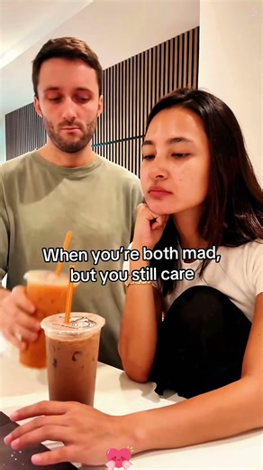 When you are angry with the other person but still care#funny #fyp #couple #love #viral