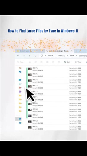 How to Find Large Files by Type in Windows 11 – Instant Cleanup Method #Windows11 #FileExplorer #LargeFiles #DiskCleanup #TechTips #WindowsTips #FileSearch #StorageManagement #PCOptimization #kindsize #SearchSyntax #TechTutorial #DigitalClutter #FreeUpSpace #VideoFiles #ISOFiles #ZipFiles #MP4 #WindowsSearch #FileManagement #TechForBeginners #LearnWindows #PowerUser #WindowsUX #Productivity #NoThirdParty #SystemMaintenance #PCPerformance #WindowsFeatures #2025Tips #Microsoft #WindowsSetup #FileC