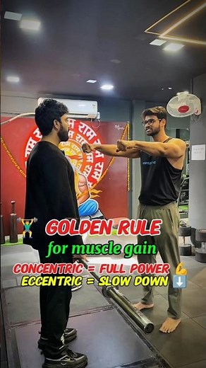 Eccentric vs Concentric | Push Hard, Lower Slow 💪 | Muscle Growth Golden Rule #eccentrictraining