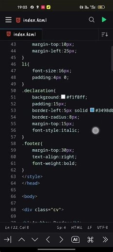 CV through(HTML,CSS)😱. #like #comment #subscribe #support please 🙏