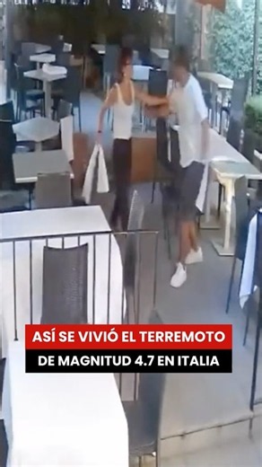 🌎🚨 Así se vivió el terremoto de magnitud 4.7 en Italia.