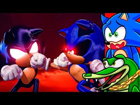 Reacting to DARK SONIC vs SONIC EXE Fight! (Animation)