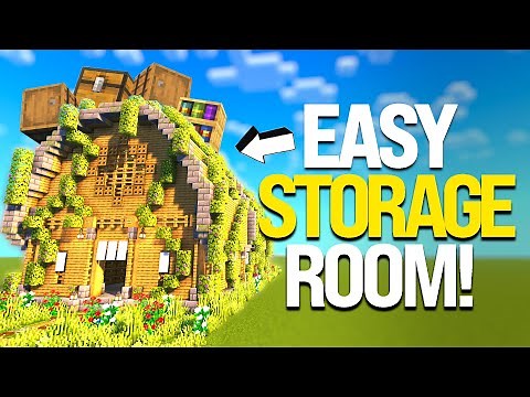 Minecraft Storage Room Tutorial - Aesthetic - Java & Bedrock & PE - 1440p HD