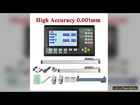 High Accuracy 5um1um 2 Axis LCD Dro Set Lathe Milling Digital Readout Monitor 2pcs Linear Scale