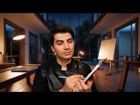 ASMR Drawing Your Portrait with Pencil Sounds in an Art Studio