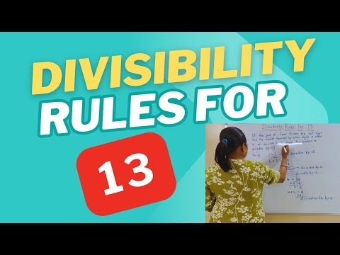 Divisibility Rules For 13 | Divisibility Test For 13 | Divisible by 13 | #maths #divisibility #test
