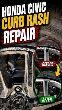 Curb Rash On A Honda Civic | Here's The Fix #alloywheelrepair #automobile #atlasrimrepair
