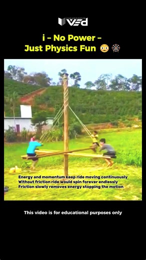No Motor Ride?! 🤯 Pure Physics Swing Machine 🎡 #shorts