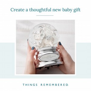 1.4K views · 11 reactions | Create a thoughtful new #babygift with our unique keepsakes to bring fond memories the whole family will enjoy. Whether it's a captivating #snowglobe, an engraved bracelet or a birth information lamb, our gifting options are endless. Tap the link to explore. https://bit.ly/TR-NewBabyGifts What's a baby gift you've been wanting to personalize for a loved one? | Things Remembered | Facebook