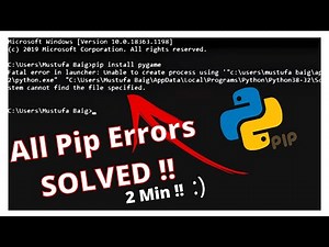 𝗘𝗩𝗘𝗥𝗬 Pip Error 𝗦𝗢𝗟𝗩𝗘𝗗 !! (3 Different Methods in 2 Minutes )