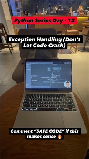 🐍 Python Day 13 – Exception Handling | Real programmers don’t avoid errors. They handle them.” 👇