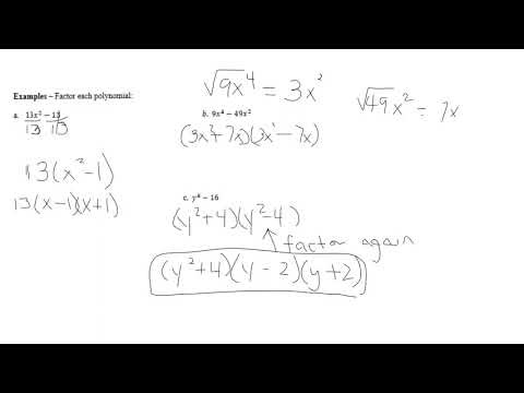 Module 1B Factoring: Difference of Squares and Hard Trinomials STEM Track II