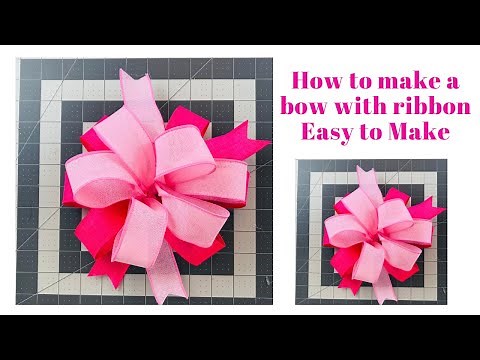 HOW TO TIE A BOW WITH WIRED RIBBON | EASY BOW TUTORIAL - KEEPING IT SIMPLE CRAFTS