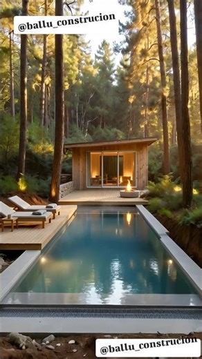 Scandinavian Forest House Backyard Makeover | Luxury Infinity Pool Construction Timelapse