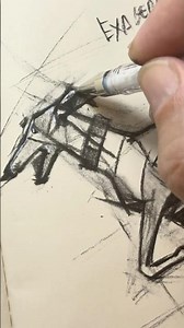 Desenho com volume por geometria 🐕 | Drawing a Running Greyhound with Geometry