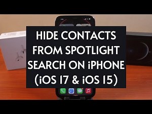 How to Hide Contacts from Spotlight Search on iPhone
