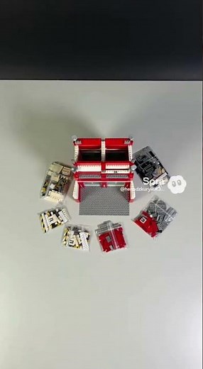 Satisfying LEGO Fire Station Build From Start to Finish 🚒 #shorts