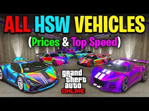 ALL HSW Vehicles & Prices in GTA Online (Fastest Cars in GTA 5)