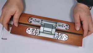 Invisible Door Hinges (2 pcs) -7 Inch Black Hidden Hinges for Doors, 3 Way Adjustable & 180 Deg Swing & Upgraded Copper Support Invisible Hinge, Heavy-Duty Concealed Door Hinges 177Lbs Load-Bearing