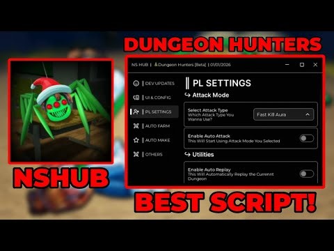 DUNGEON HUNTERS SCRIPT | FAST AUTO FARM DUNGEONS, FAST KILL AURA, AUTO ABYSS & MORE! | *FREE*