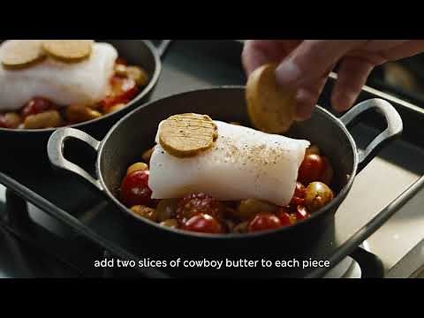 Tom Kerridge's Baked cowboy butter cod and butter beans | M&S Food