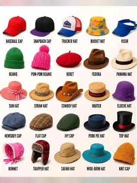 different types of hat everyone should know #subscribe