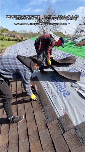 GENIUS TRICK! ⚡ Install Asphalt Shingles Fast, Straight & Waterproof! 🛠️