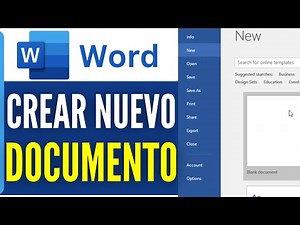 Cómo Crear Un Nuevo Documento En Word (Muy fácil)