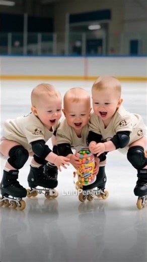 ai video# three kids fall in to the skating# #comedy short#