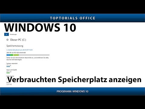 Verbrauchten Speicherplatz anzeigen (Windows 10)