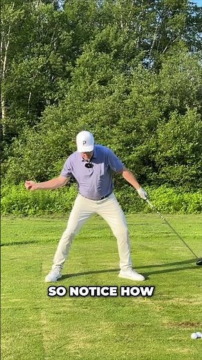 A big indicator that your width of stance is too wide on your golf swing.