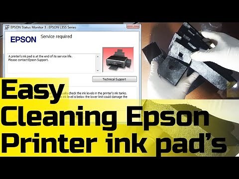How to clean waste ink pad Epson L210, L220, L360, L380 Service required or end of its service life