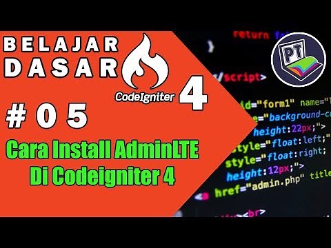 05 Tutorial Codeigniter 4 - Cara Install Template AdminLTE Di Codeigniter 4