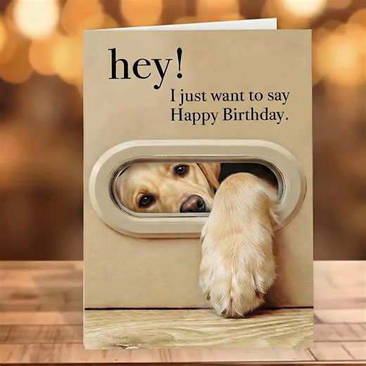 3D Dog Birthday Card, Chenille Paw, Dog Mom Dad Greeting (A6 Size) - Etsy