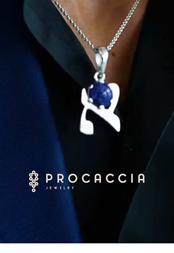 Alef — platinum and lapis lazuli. As seen at Bergdorf Goodman, New York. #ProcacciaJewelry #Alef #PlatinumJewelry #LapisLazuli #AsSeenAtBergdorf