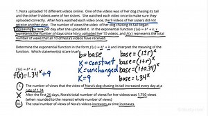 How to Contextually Interpret the Parameters of an Exponential Function Given in f(x)=b^x k Form | Algebra | Study.com