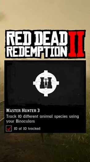 Track 10 Different Animal Species Using Binoculars | MASTER HUNTER 3 TIPS! #RDR2 #Shorts